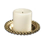 Gold Beaded Round Decorative Plate