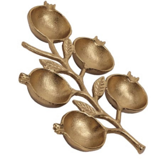 Gold Pomegranate 5 section bowl