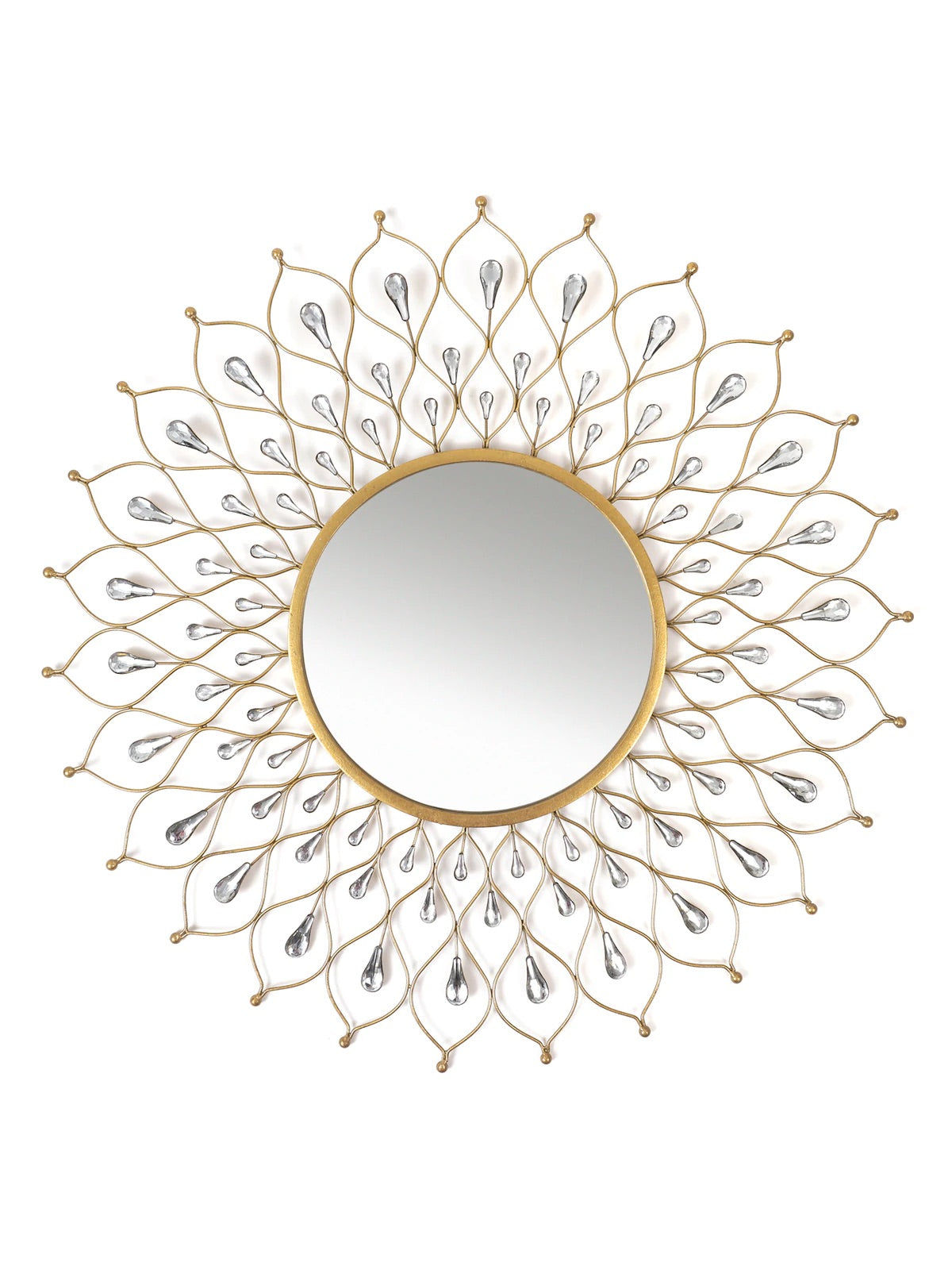 Gold Jewelled Sunflower Mirror