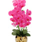 Pink Orchid Plant In Gold Pot (3 variations)