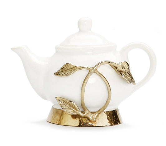 Gold Leaf Tea Pot