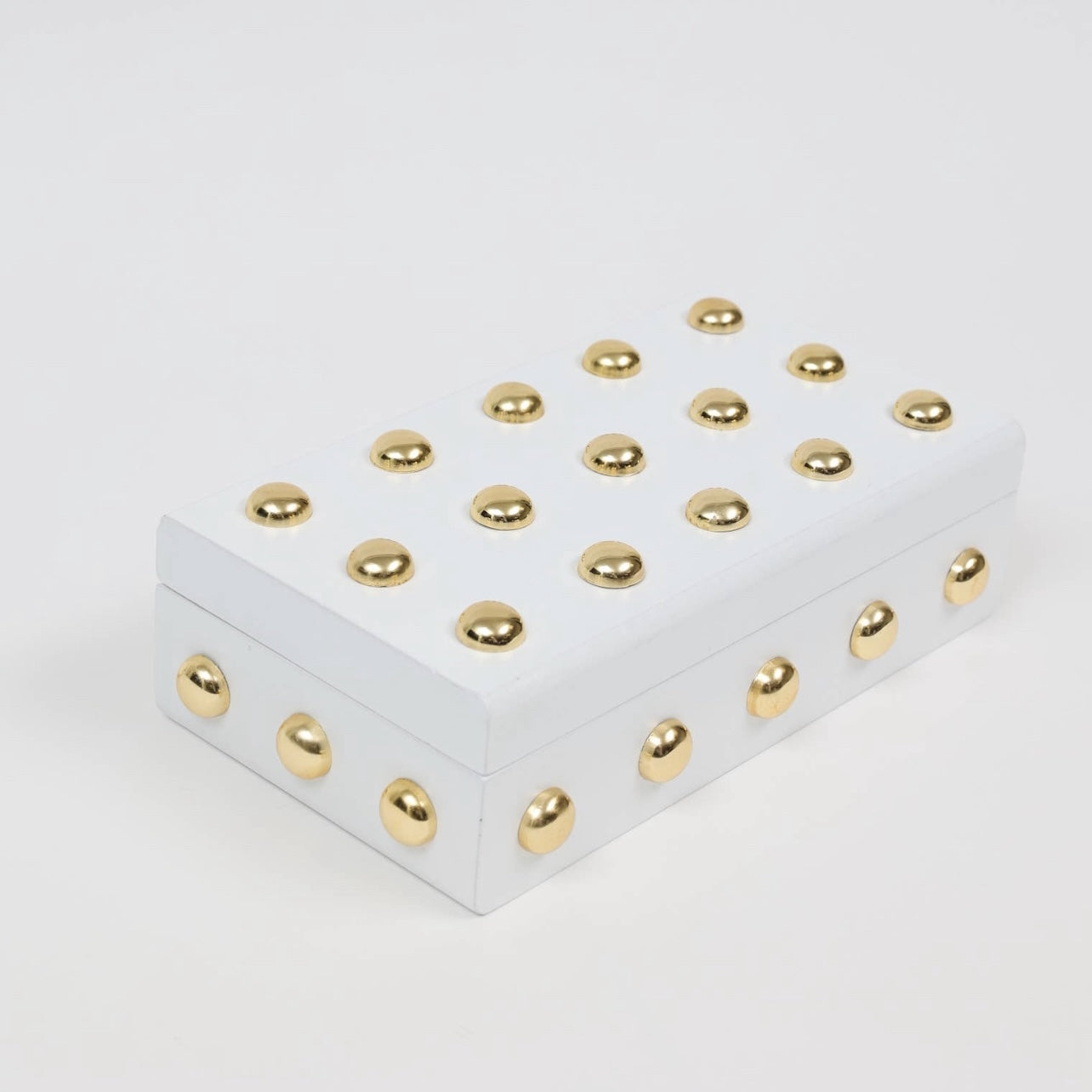 Gold Studded Decorative Wood Boxes (3 colours)