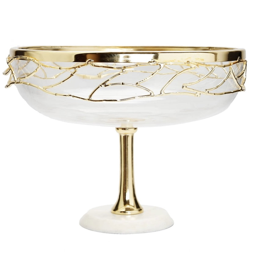 Gold Mesh Footed Bowl