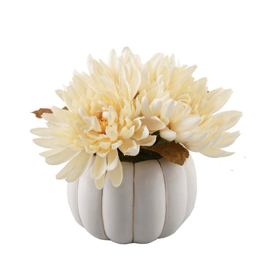 Ceramic Pumpkin Mums