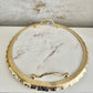 Gold Ruffled Marble tray
