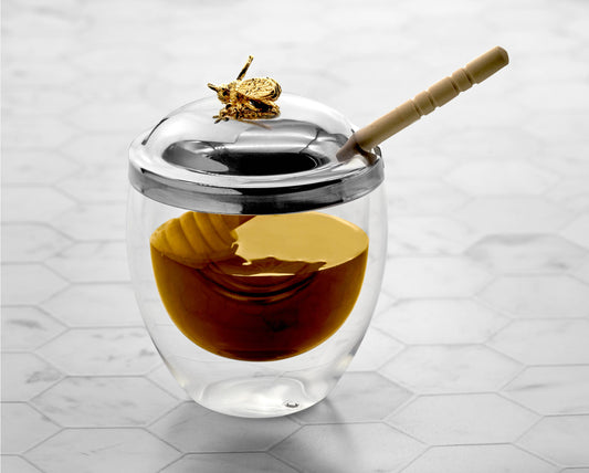 Double Wall Honey Jar - Bee