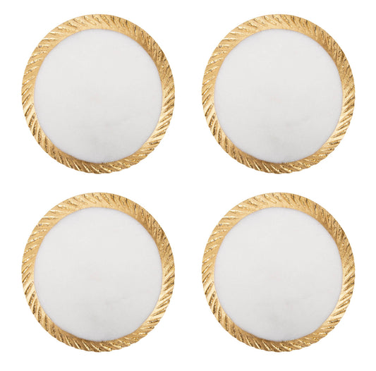 Gold Round Marble Coasters