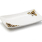Porcelain Tray With White & Gold Flower Details