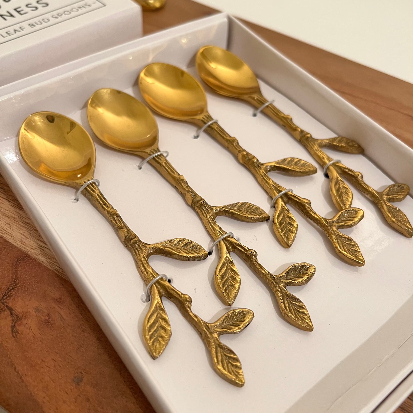 Gold Leaf Bud Spoons